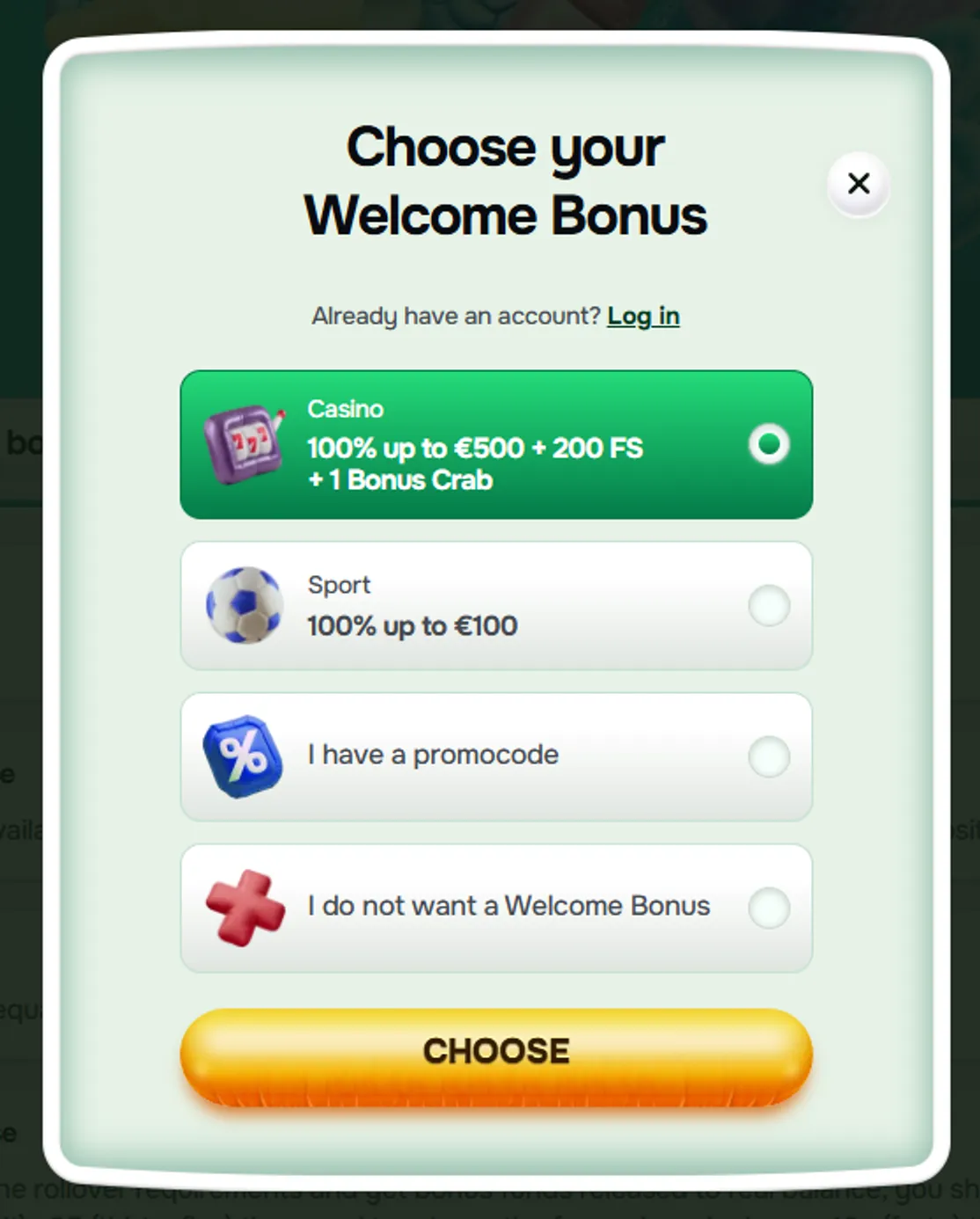 Melhores casinos online com bônus de registo