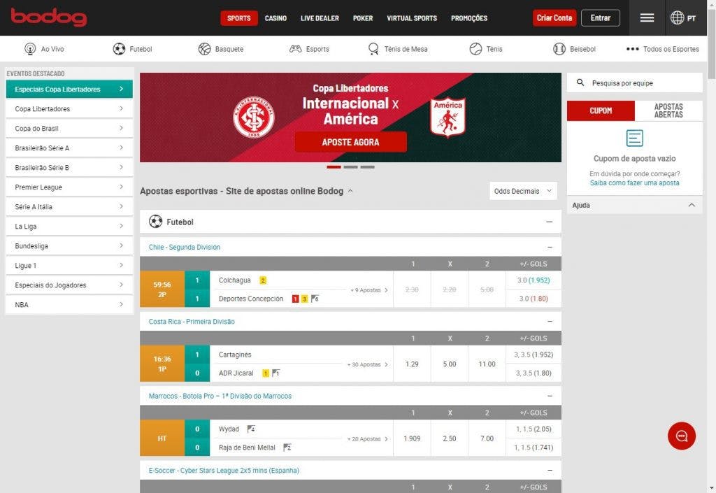 Jogo de aposta futebol